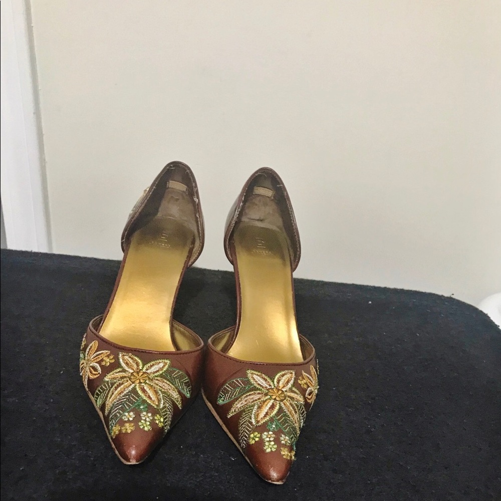 Bakers floral print pointy shoes